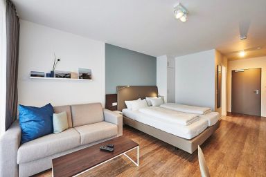 Deichhäuser Anna Küste - 1-Zimmer Apartment nah der Nordsee mit Balkon inkl. Schwimmbad- & Saunanutzung