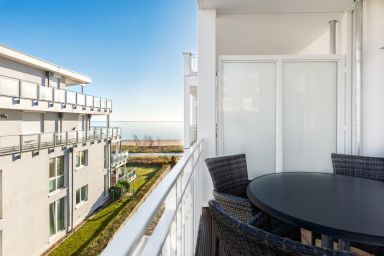 Apartmentanlage Meerblickvilla - Lichtdurchflutetes Apartment an der Ostsee mit Balkon und Saunabereich im Haus