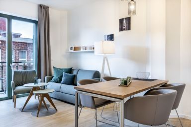 Krusespeicher - Schickes 2-Zimmer Apartment für 3 Personen mit Balkon in erstklassiger Hafenlage